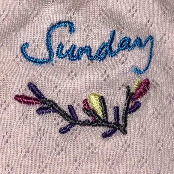 Friday Panties Soft Baby Cotton embroidered with a little flower 24" - 34" waist - Picture 6 of 8